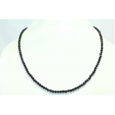 Single Line natural Blue Sunstone Gemstone 4MM Beads String Necklace 19' B48